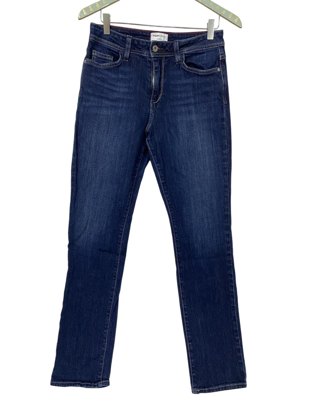 Fran Denim Madison Jeans Womens 30 Dark Wash Mid Rise Straight Stretch 28x31